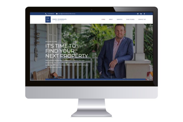 John Anderson Buyers Agent Desktop Website Design Mock Up - Ozlocal Australia