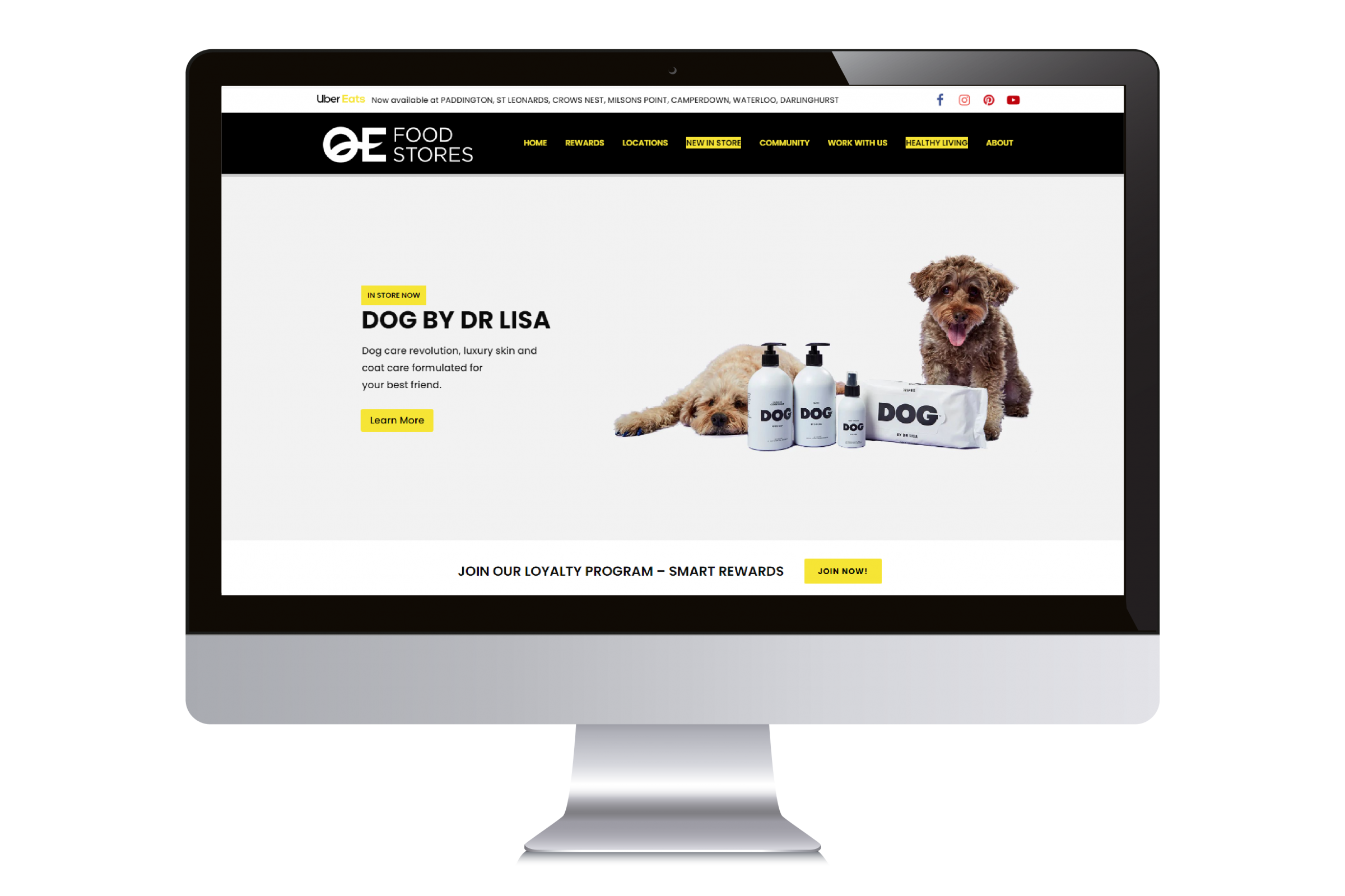 QE Foods Desktop Website Design Mock Up - Ozlocal Australia